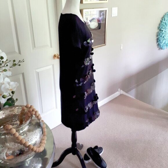 NWOT Joe Fresh black sequin t-shirt dress Size S - Picture 5 of 8